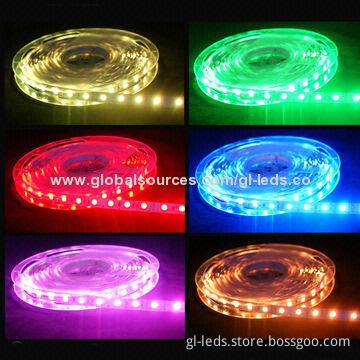 5050 RGB Color Changing LED Strips with 2,900-6,500K CCT Range and 24V DC Input Voltage